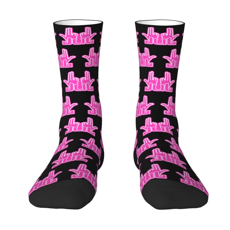 Dress Sock Men - ถุงเท้าข้อสั้นแบบกำหนดเองสำหรับผู้ชาย ผู้หญิง และทุกเพศ ลายแร็ปเปอร์ฝรั่งเศสสุดน่ารัก เหมาะสำหรับฤดูใบไม้ผลิ ฤดูร้อน