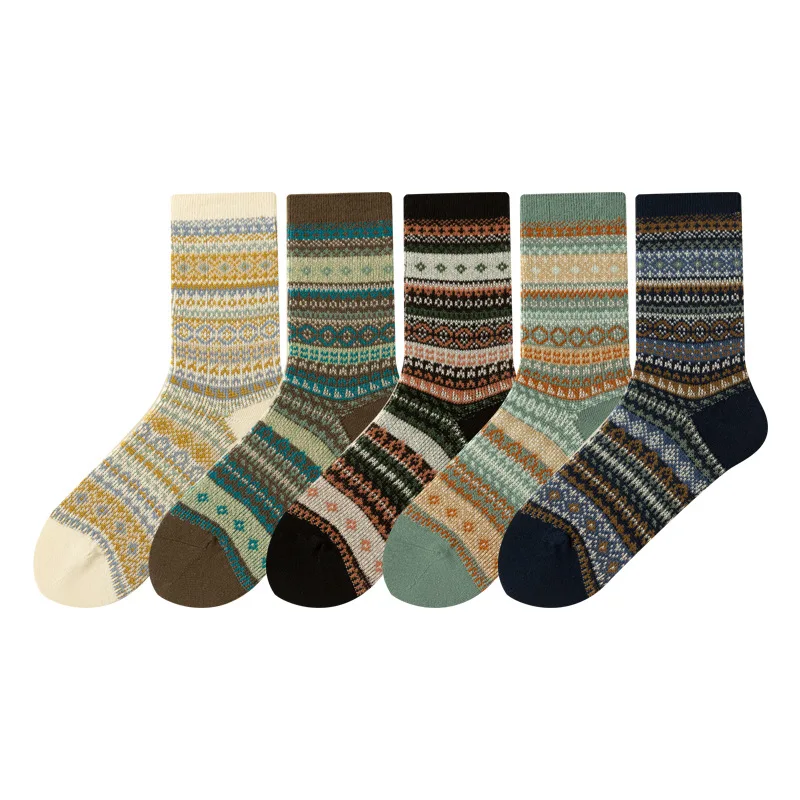 Cotton Crew Sock Pack - ถุงเท้าผ้าฝ้ายสำหรับผู้หญิง แพ็ค 3 คู่ ถุงเท้าข้อกลางถักหนา อบอุ่น
