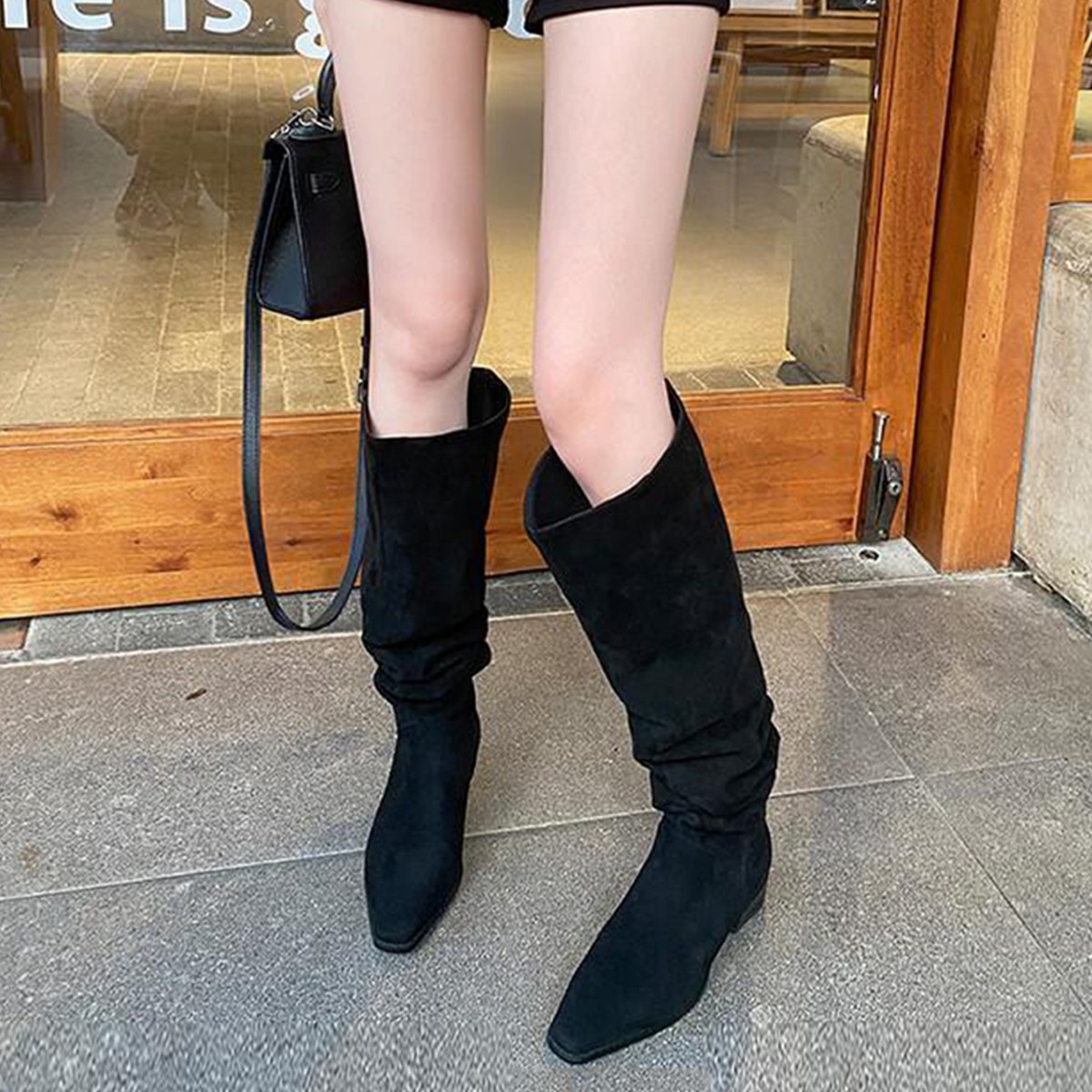 รองเท้าบูทผู้หญิงสูงถึงเข่า ฤด - Knee High Sock Women บทวิจารณ์และราคา