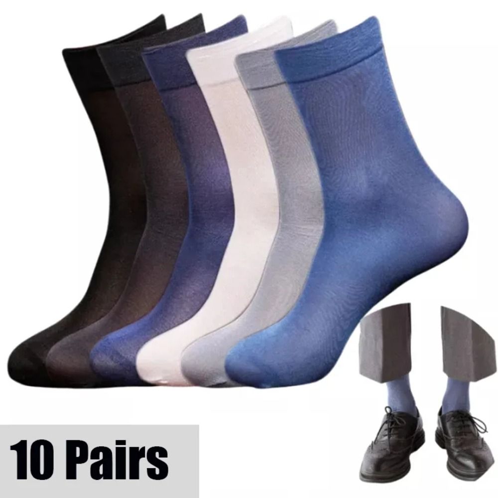 10 คู่ ถุงเท้าผู้ชายแฟชั่น ผ้า - Silk Sock Bamboo บทวิจารณ์และราคา