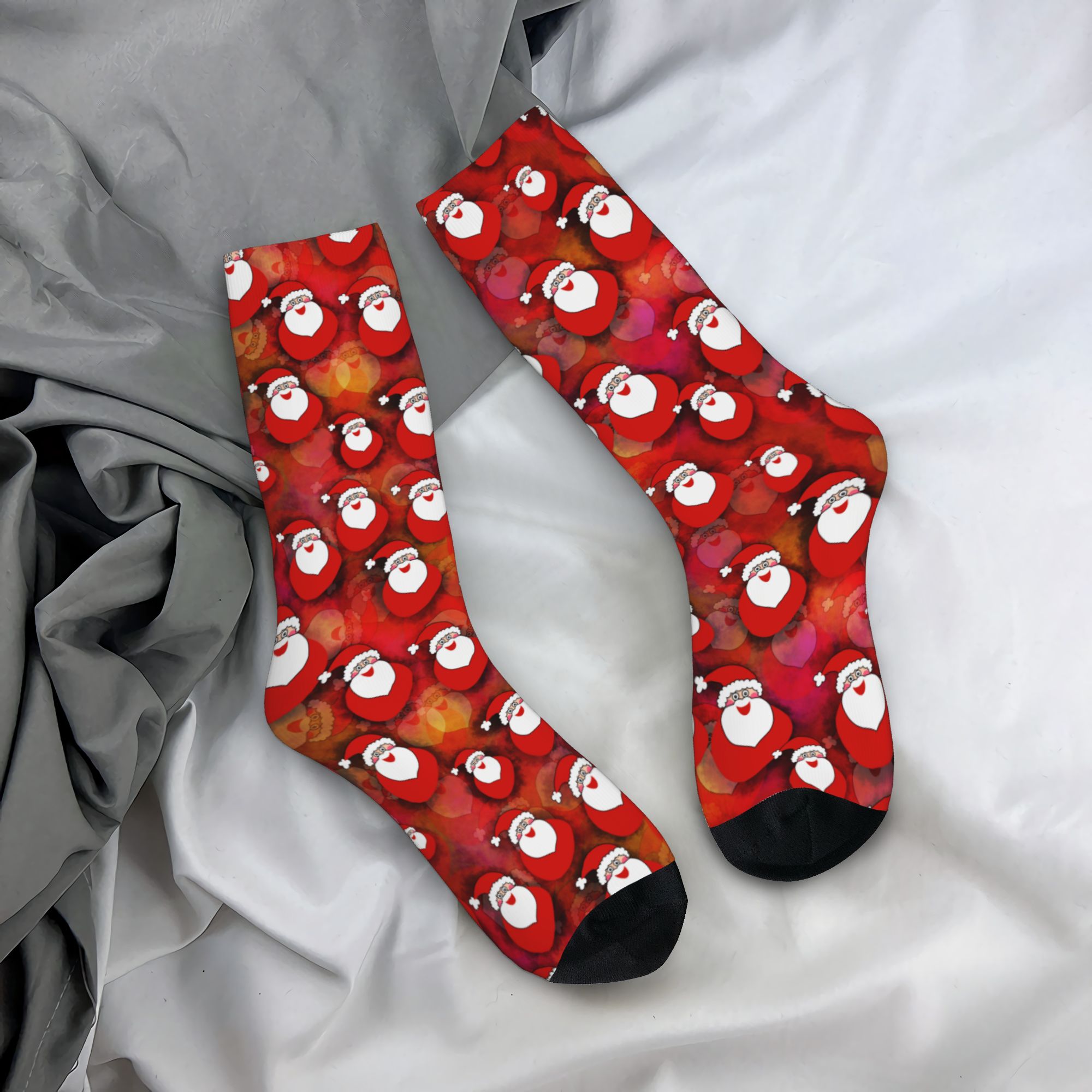 ถุงเท้าแฟชั่นลายซานตาคลอสสำหรั - Dress Sock Men บทวิจารณ์และราคา